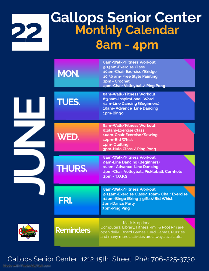 June Monthly Calendar